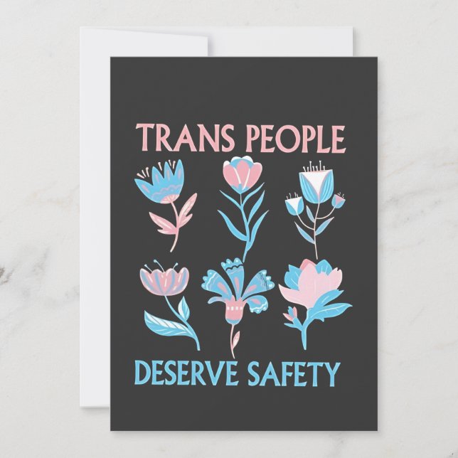 Invitation Les personnes trans méritent la Fierté de sécurité (Devant)