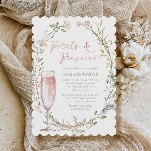 Invitation Les pétales et la Fête des mariées florale de Pros