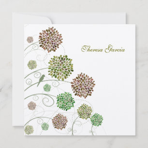 Invitation Les pignons nuptiales de vert de douche ont