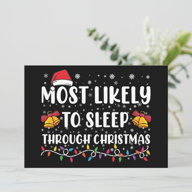 Invitation Les Plus Susceptibles De Dormir À Travers Noël Fam (Debout devant)