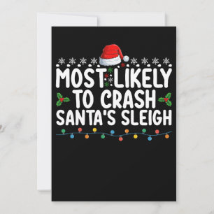 Invitation Les Plus Susceptibles D'Écraser Père Noël Sleigh C