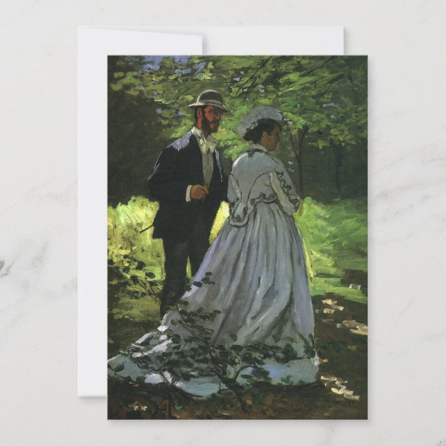 Invitation Les Promeneurs (Les Flâneurs) par Monet Mariage (Devant)