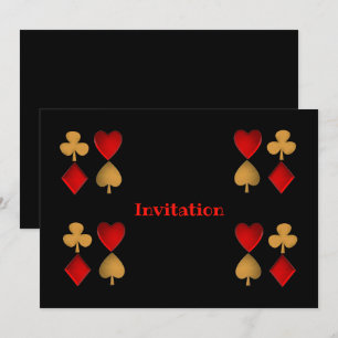 Invitation Les quatre costumes, Personnalisé