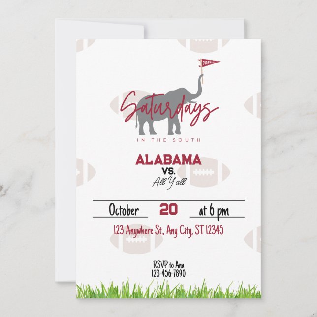 Invitation Les samedis à la fête d'observation du football su (Devant)