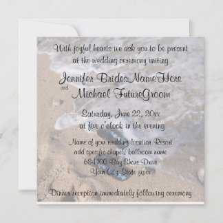 Invitation Les sandales à tongs de mariage de plage
