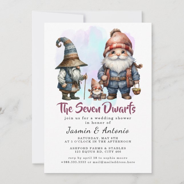 Invitation Les Sept Nains (Devant)