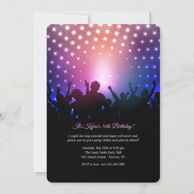 Invitation Les silhouettes des amis (Devant)