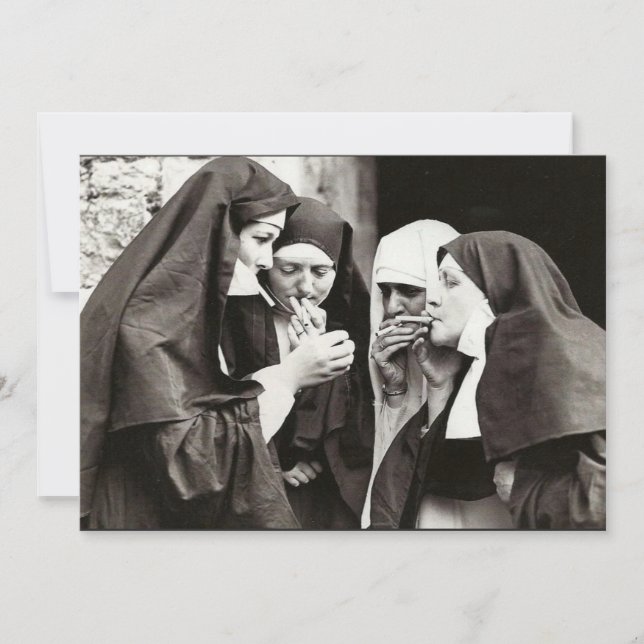Invitation Les soeurs fument la photographie Vintage (Devant)