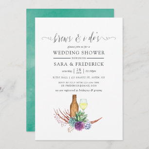 Invitation Les succulents d'aquarelle se brassent avant les I