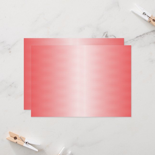 Invitation Les touches rouge, orange et rose se mélangent (Devant/Arrière en situation)