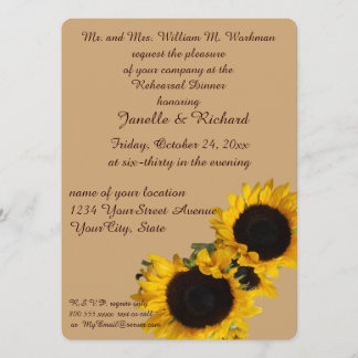 Invitation Les tournesols en beige Autumes