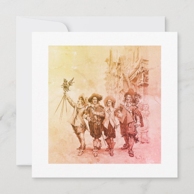 Invitation Les trois mousquetaires par Alexandre Dumas (Devant)
