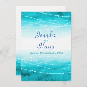 Invitation Les vagues de la mer lavent les mers scintillantes