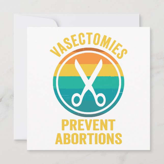 Invitation Les vasectomies préviennent les droits à l'avortem (Devant)