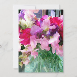 Invitation Les vieux Sweetpeas dans un pot