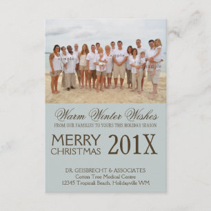 Invitation Les voeux de vacances de la plage de photos de gro