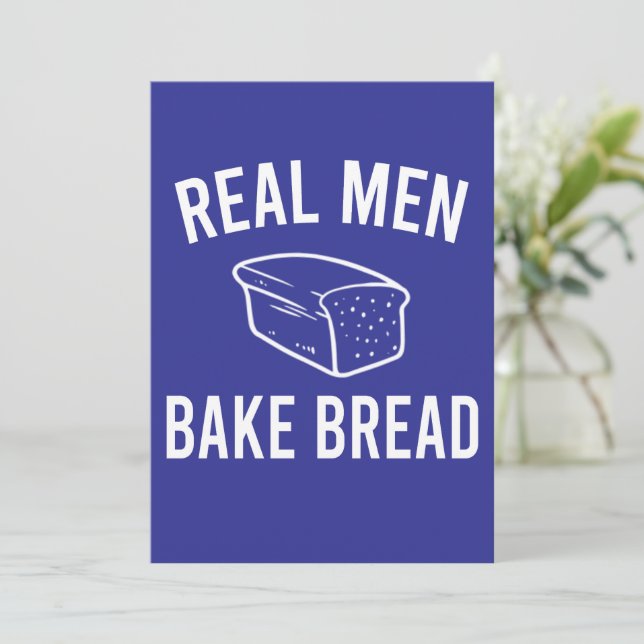 Invitation Les vrais hommes font du pain - Design de cuisson  (Debout devant)