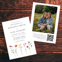 Lesbian Floral QR Code Mariage photo