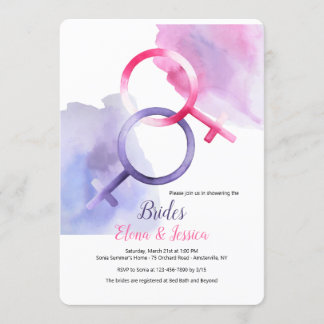 Invitation lesbienne de Fête de la mariée