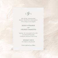 Leslie Classic Monogramme Mariage élégant
