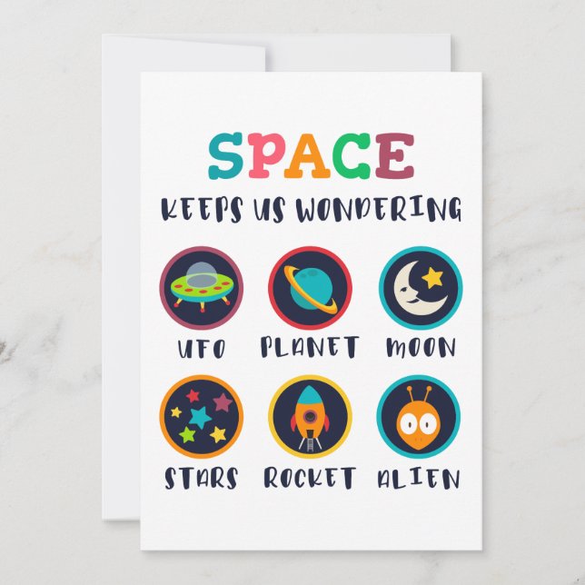 Invitation L'espace nous fait nous poser des questions (Devant)