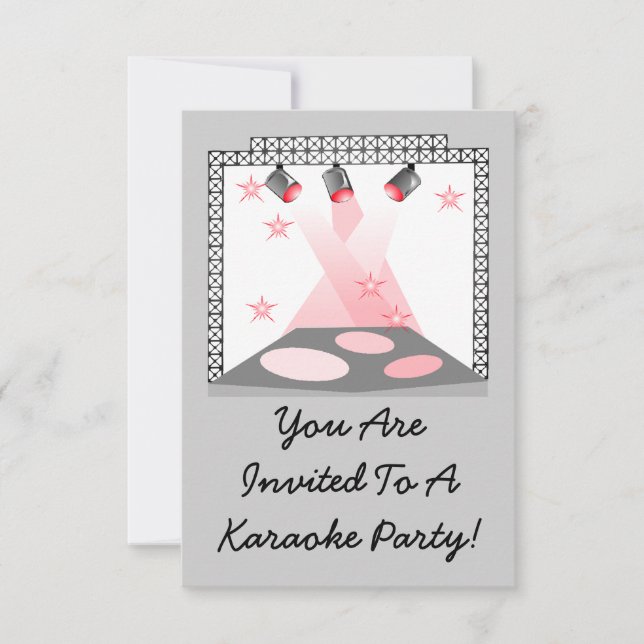 Invitation L'étape allume le théâtre de gris de rose de (Devant)