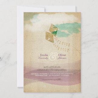 Invitation L'été lunatique de cerfs-volants opacifie le