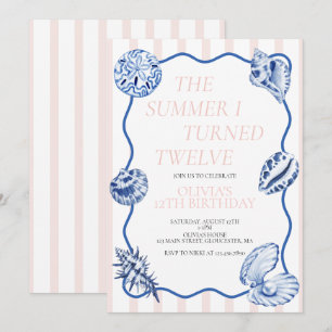 Invitation L'été où j'ai eu douze ans 12e anniversaire