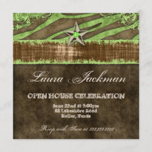 Invitation L'Étoile Occidentale Lime Grad Zebra Suede