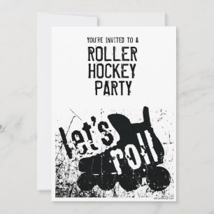 Invitation Let's Roll (Roller Hockey)
