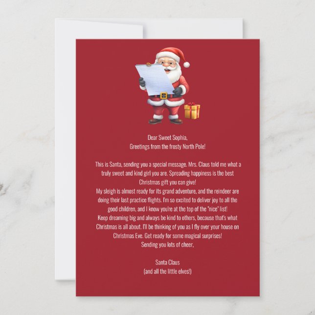 Invitation Letter From Santa's Desk (Devant)