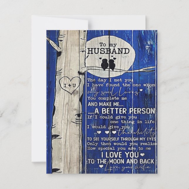 Invitation Lettre à mon mari | Cadeau pour mari (Devant)