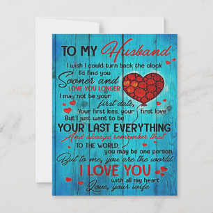 Invitation Lettre à mon mari   Lovely To My Husband Cadeau