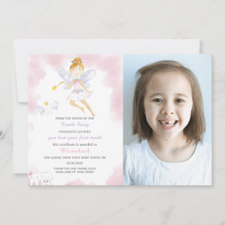 Invitation Lettre aux dents mignonnes avec photo