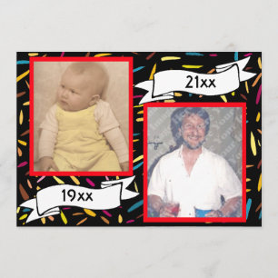 Invitation Lettre bulle rouge Célébration du 60e anniversaire