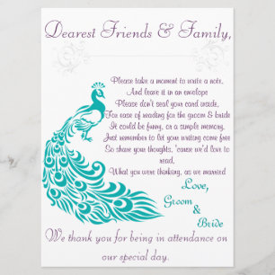 Invitation Lettre d'accueil de station de note de paon