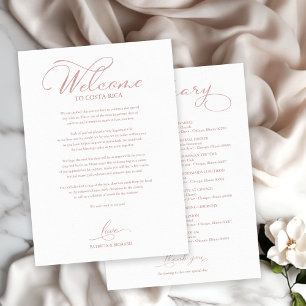 Invitation Lettre d'accueil Rose mariage du week-end