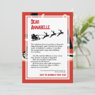 Invitation Lettre Dada Absurdiste de Père Noël