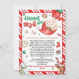 Invitation Lettre d'adieu de l'elfe Noël