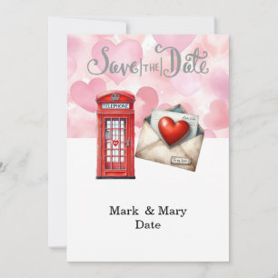 Invitation Lettre d'amour sur le thème de Londres pour amant