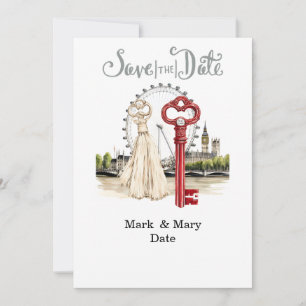 Invitation Lettre d'amour sur le thème de Londres pour amant
