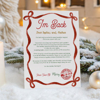 Invitation Lettre d'arrivée de l'elfe de Noël