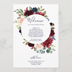 Invitation Lettre de bienvenue de l'Hôtel Itinéraire mariage