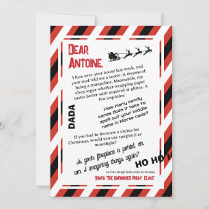 Invitation Lettre de DADA de Père Noël La Sleigh Qui Oublie