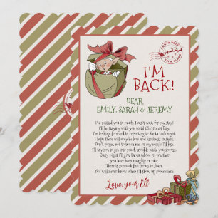 Invitation Lettre de lutin "Je suis de retour" pour invitatio