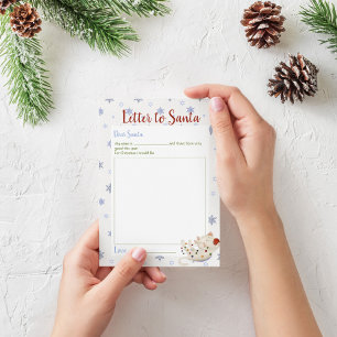 Invitation Lettre de Noël à Père Noël Modèle d'hiver