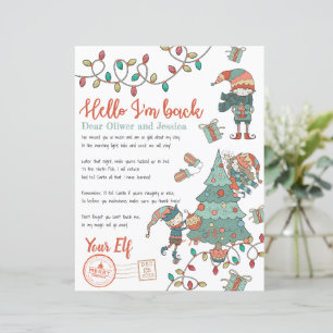 Invitation Lettre de Retour de Lutin de Vacances d