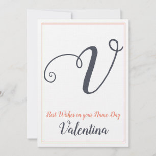 Invitation Lettre du jour de la Saint-Jean V Monogramme