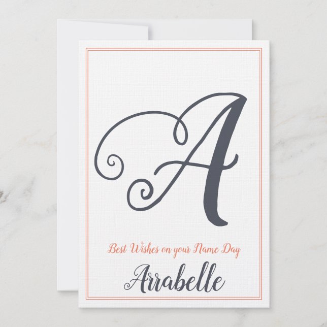 Invitation Lettre du jour du Saint's Day A Monogramme (Devant)