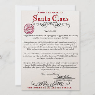 Invitation Lettre du Père Noël